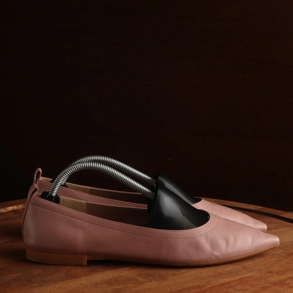 Everlane Flats Women SZ 7 Dusty Pink Leather Modern Business Casual Career Shoes